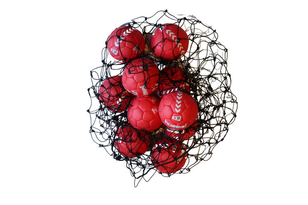 Softhandball Grösse 00 (42cm), rot/weiss – 10er Set mit Ballnetz