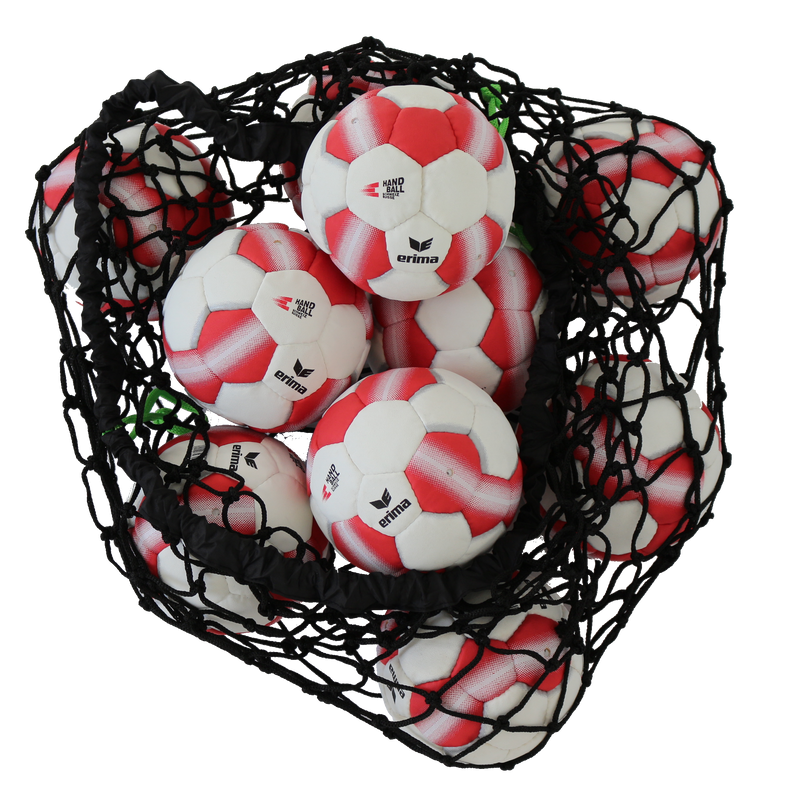 Ballon de softhandball 42cm, rouge/blanc – Lot de 10 pièces avec filet de ballons
