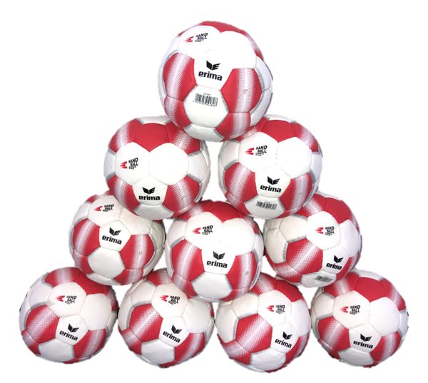 Ballon de softhandball 42cm, rouge/blanc – Lot de 10 pièces